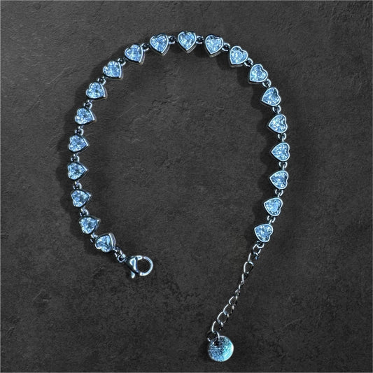 Bracciale Cuori Tennis Acciaio 316L