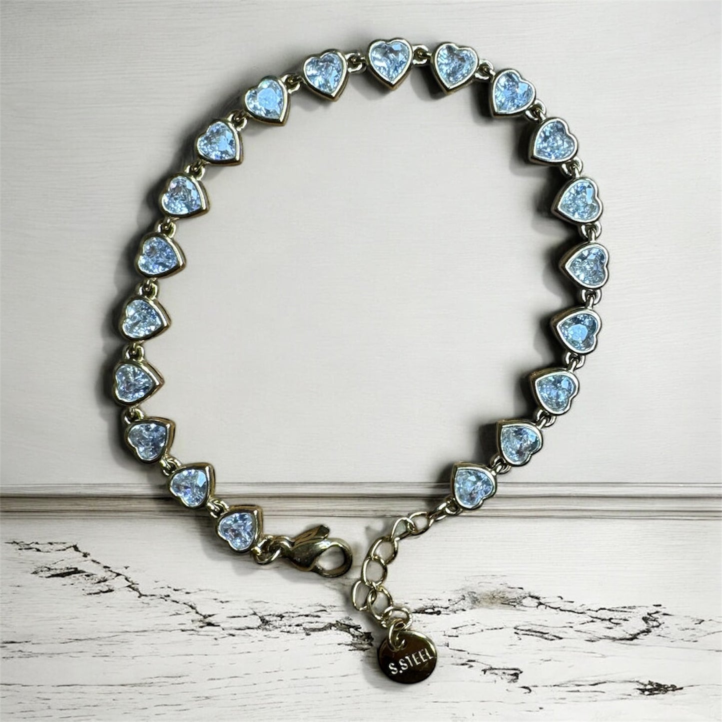 Bracciale Cuori Tennis Acciaio 316L