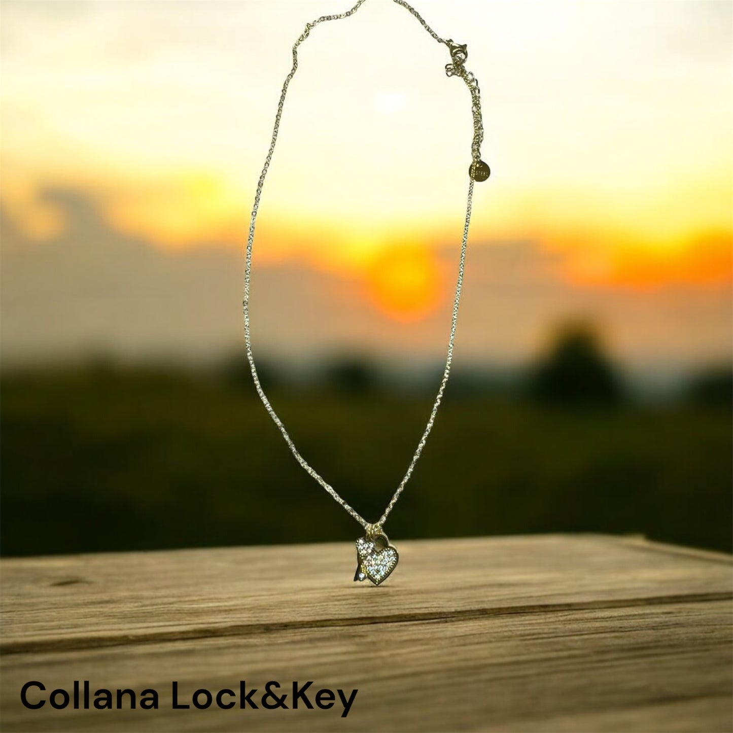 Collana Acciaio 316L Lock&Key